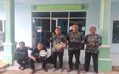 Kankemenag Empat Lawang Pasang Sound System Sambut Ramadhan 1447 H, Bantuan dari BSI KCP Muara Beliti